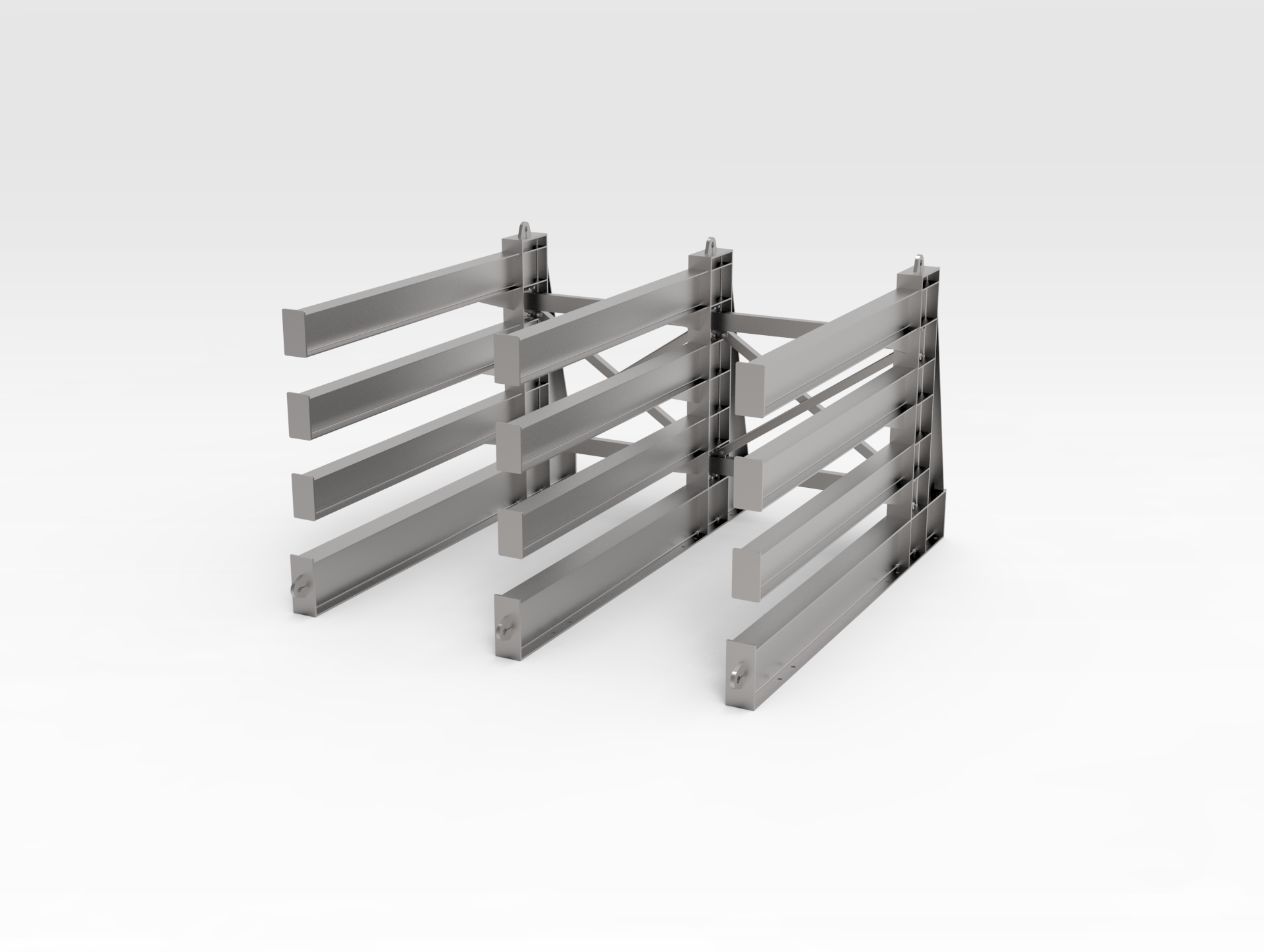 Horizontal Steel Plate Rack 3m