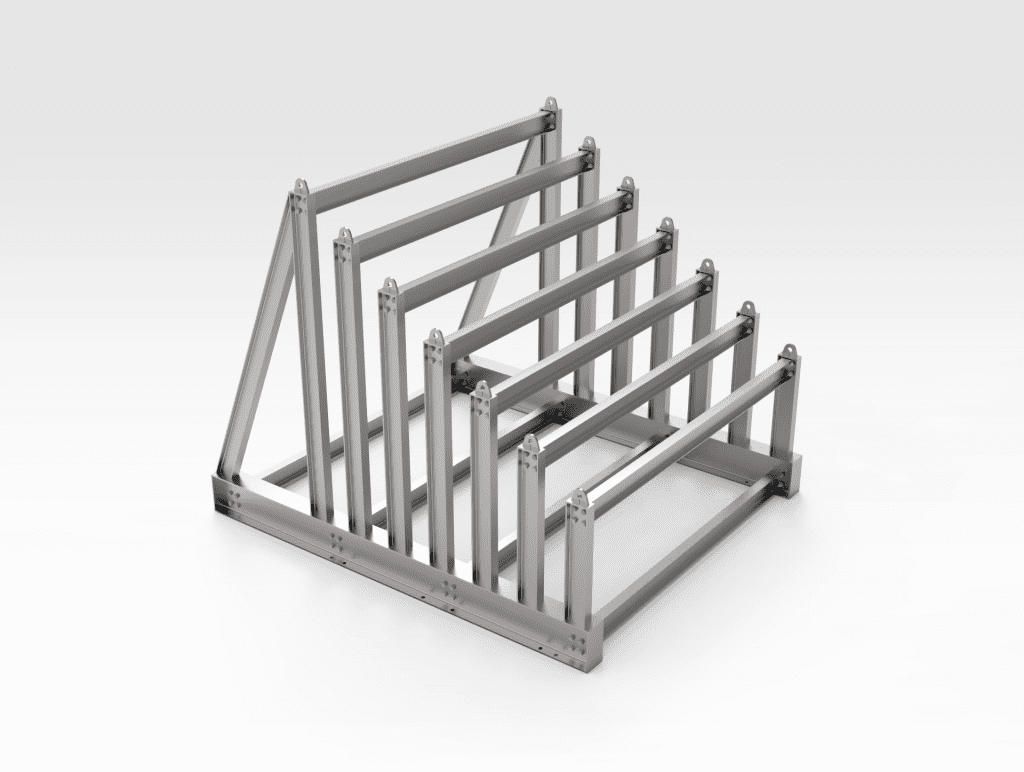 Sloping Vertical Steel Plate Rack