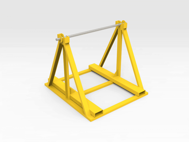 Cable drum handling equipment - cable drum stands, fold flat cable drum spoolers