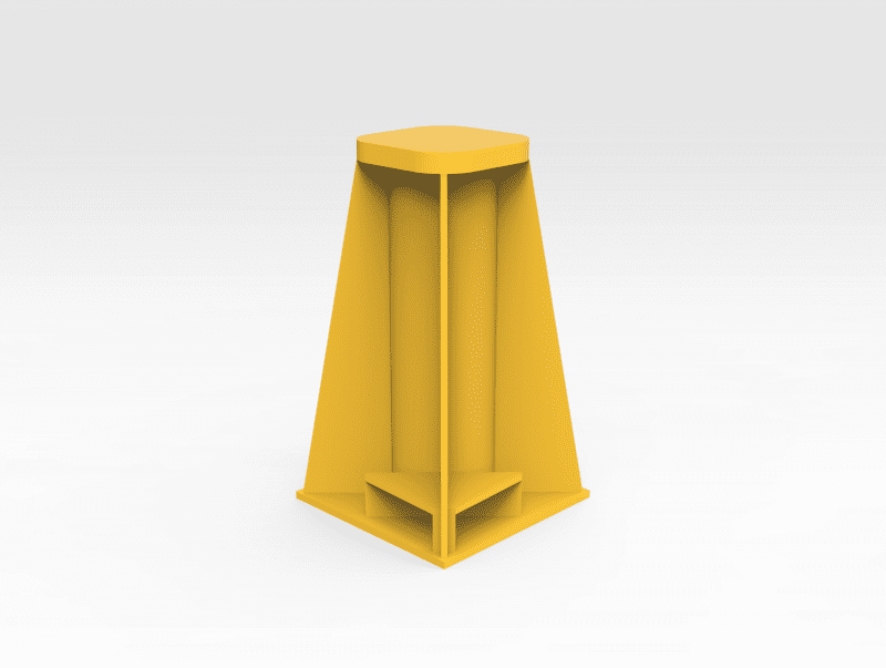 970mm Square Base Stand FRONT